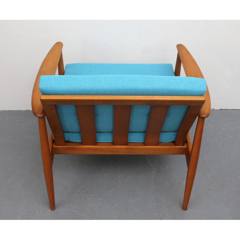 Vintage Duitse lichtblauwe fauteuil - 1960