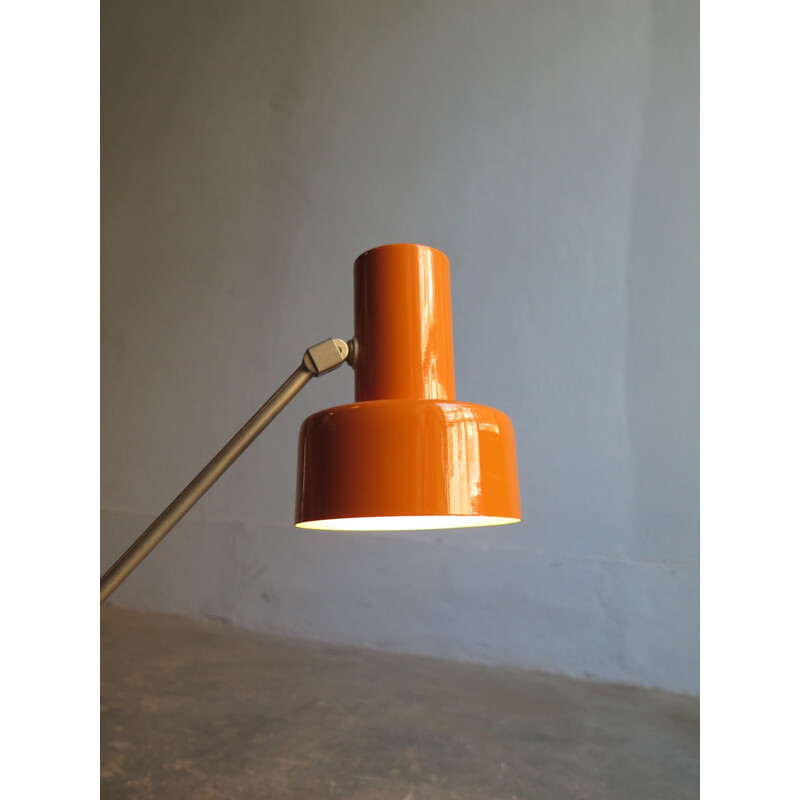 Vintage orange metal desk lamp - 1960s