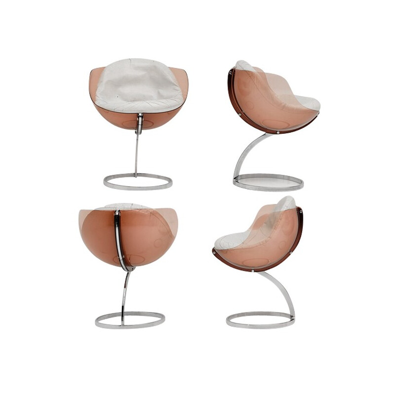 Set of 4 "Sphere" dining chairs by Boris Tabacoff for Mobilier Modulaire Moderne - 1970s