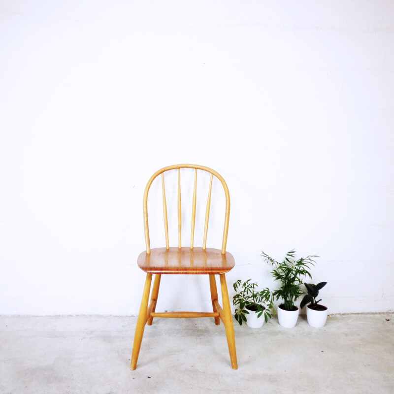 "Pinnstolar" Chair in birch and teak by Nesto for Nässjö - 1960s