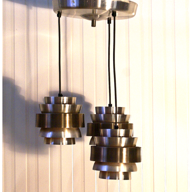 Suspension Vintage en aluminium de Lakro Amstelveen - 1970