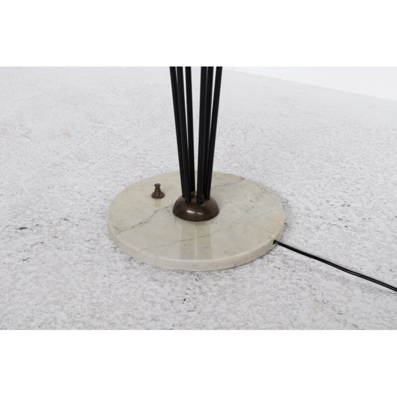 Italian floor lamp in marble and brass by Stilnovo - 1950s