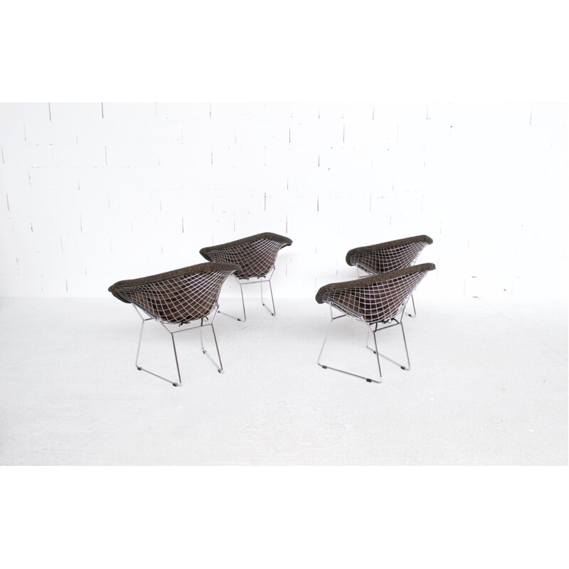 Set of 4 armchairs model "Diamond" by Harry Bertoïa for Knoll - 1970s