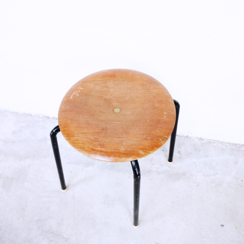 Pair of Scandinavian vintage metal stools, 1960