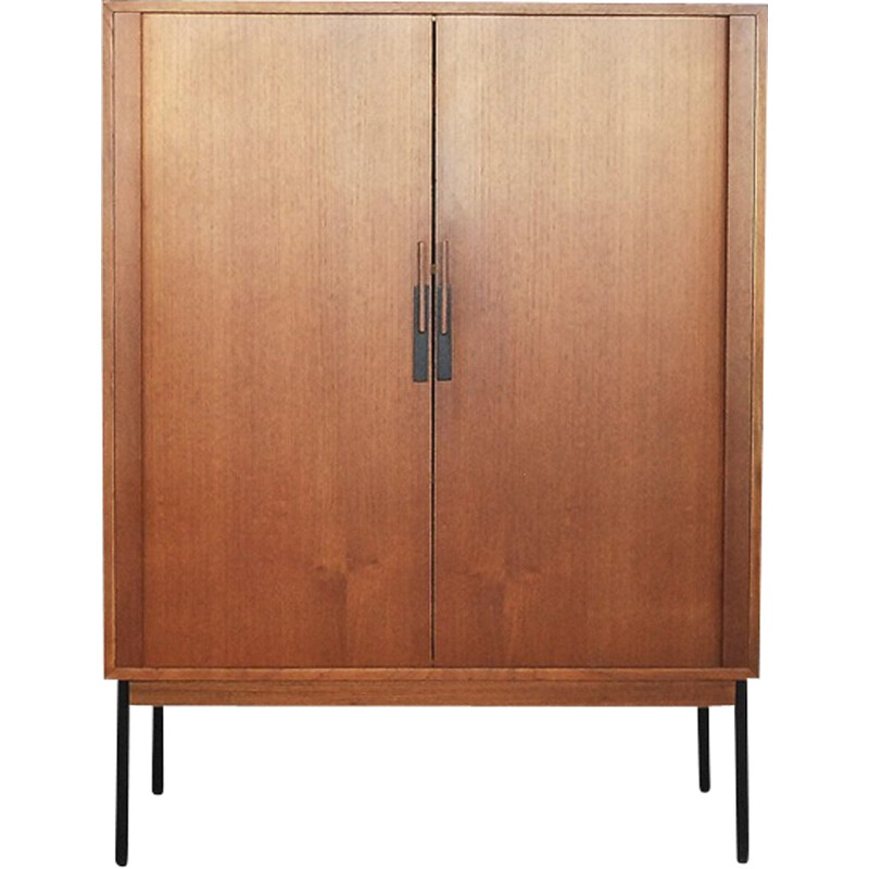 Armoire Vintage Scandinave en Teck et métal - 1950