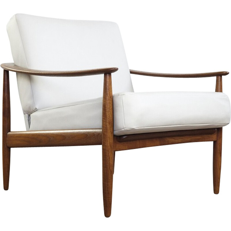 White easy chair in solid teak by Walter Knoll - 1960s