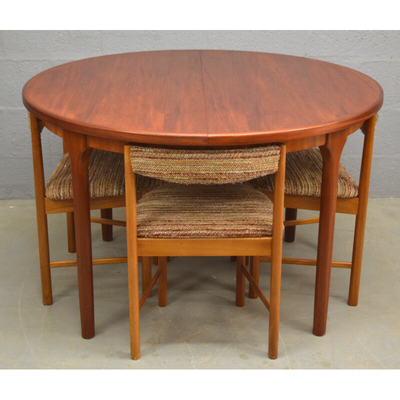 Vintage Teak table with 4 chairs by McIntosh - 1970s