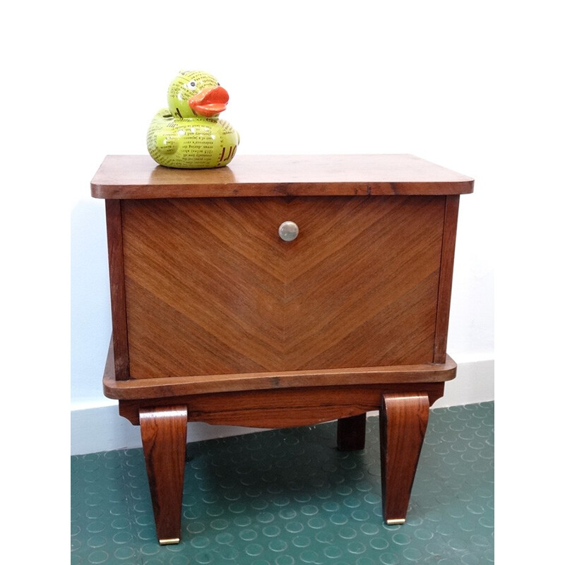 French Vintage Small bedside table - 1940s