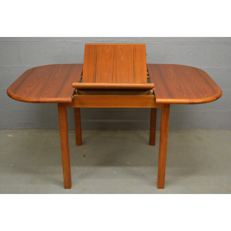 Vintage Teak Danish table and 4 chairs by D-scan - 1970s