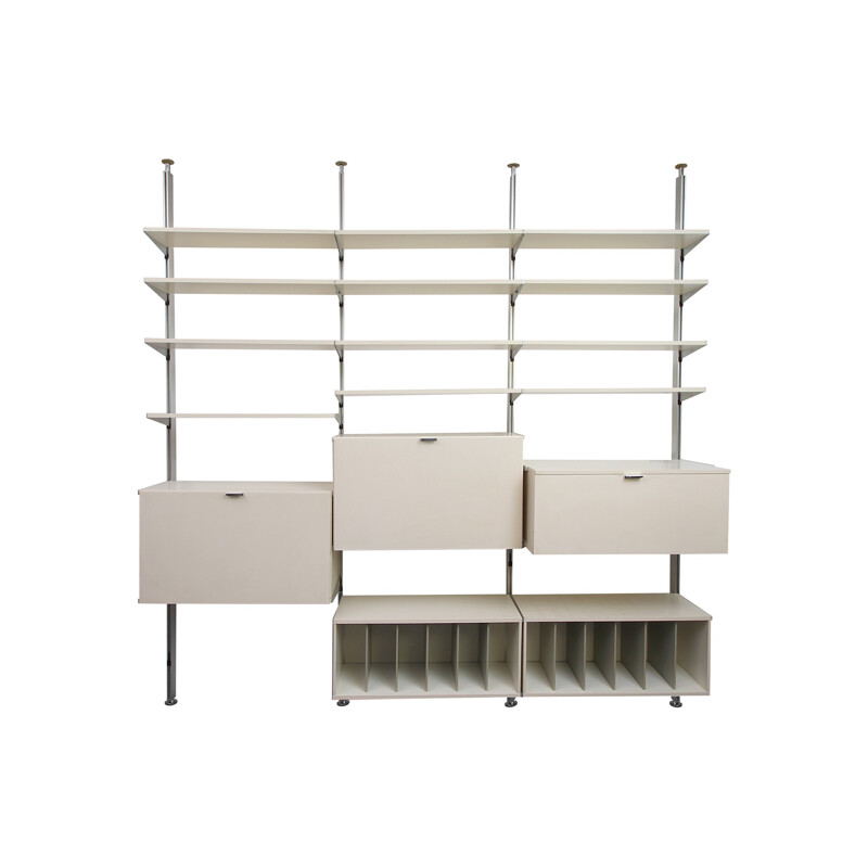 Vintage Wall unit in white aluminium - 1970s