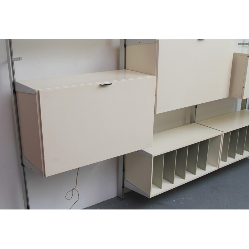 Vintage Wall unit in white aluminium - 1970s