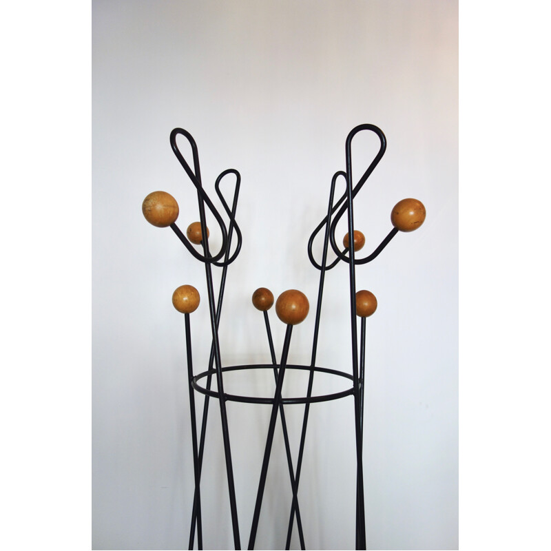 Metal Vintage Coat rack Vintage of Roger Feraud - 1950s