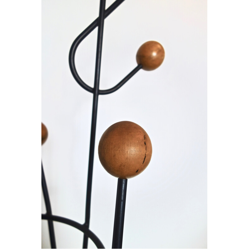 Metal Vintage Coat rack Vintage of Roger Feraud - 1950s