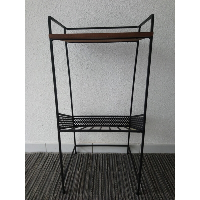 Vintage Side table in wood and metal - 1960s