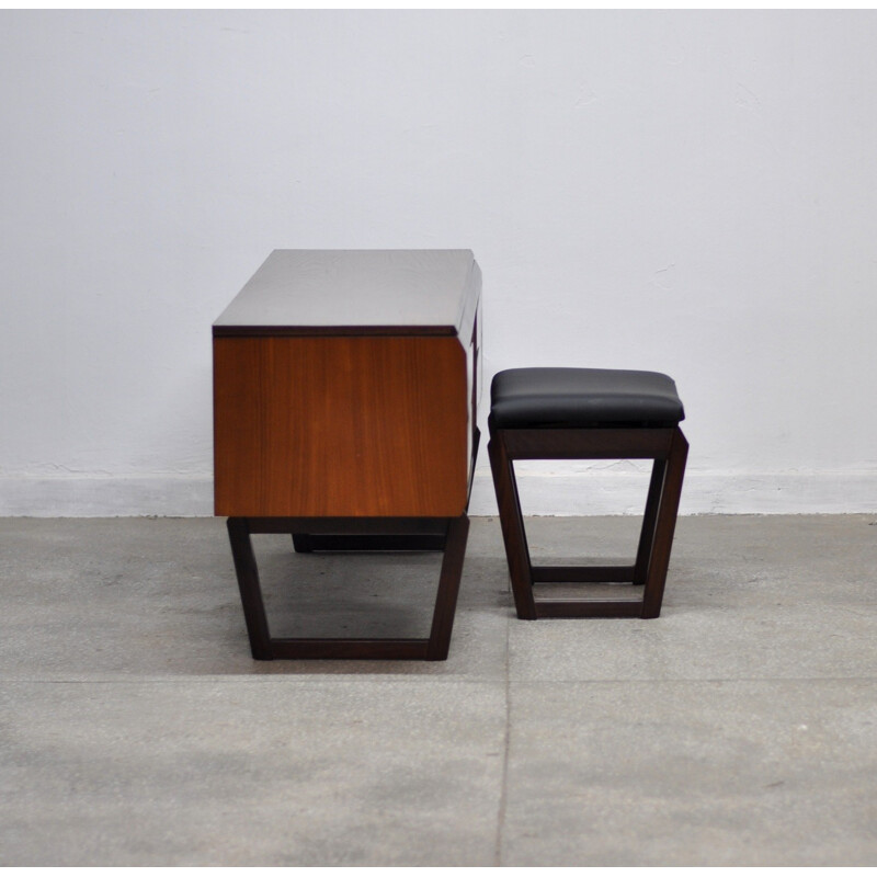Vintage teak desk & stool by White & Newton - 1960s