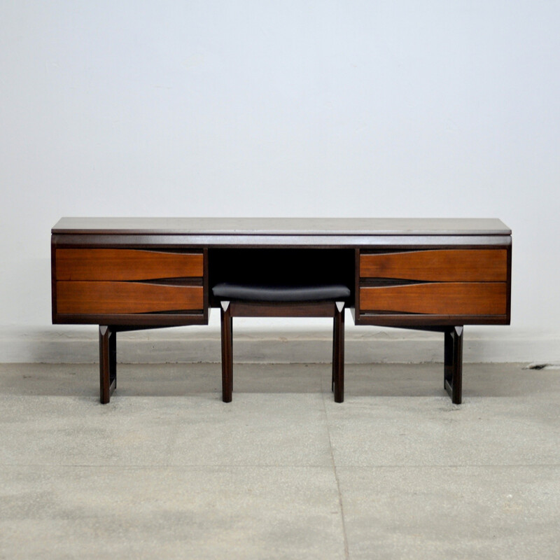 Vintage teak desk & stool by White & Newton - 1960s