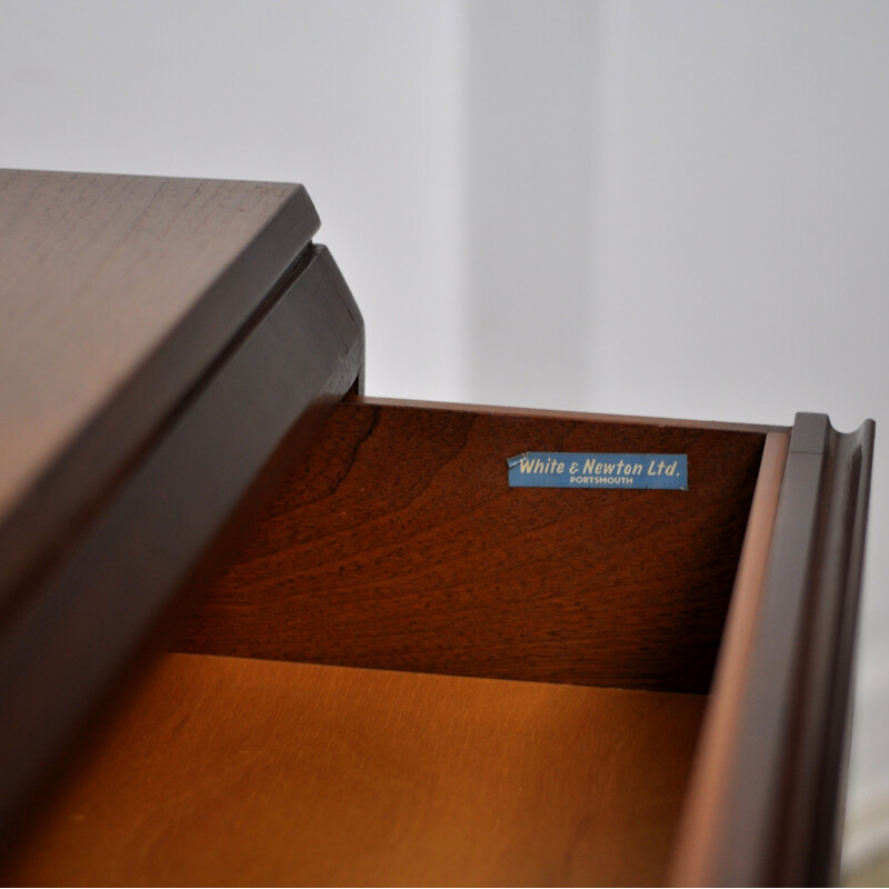 Vintage teak desk & stool by White & Newton - 1960s