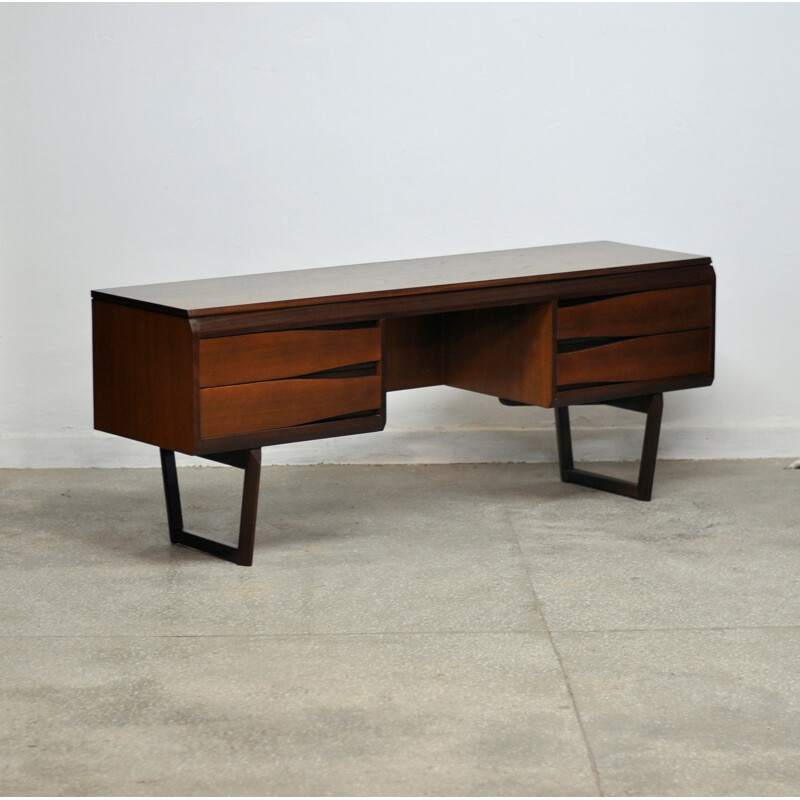 Vintage teak desk & stool by White & Newton - 1960s