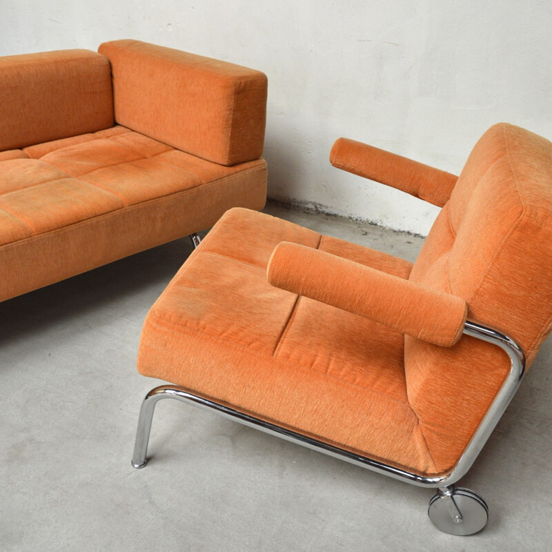 Lounge set made of 1 sofa & 1 armchair by Brühl - 1980s