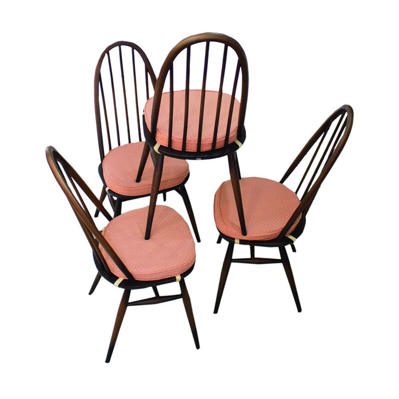 Set of 4 "Quaker 365" dining chairs by Lucian Ercolani for Ercol - 1960s