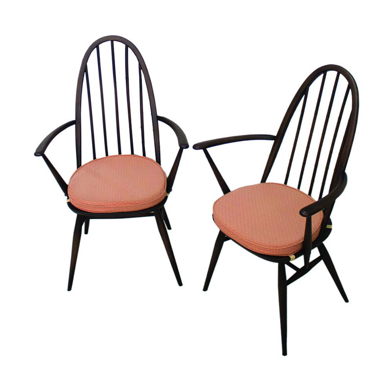 Suite de 2 fauteuils à repas "Quaker 365" par Lucian Ercolani pour Ercol - 1960