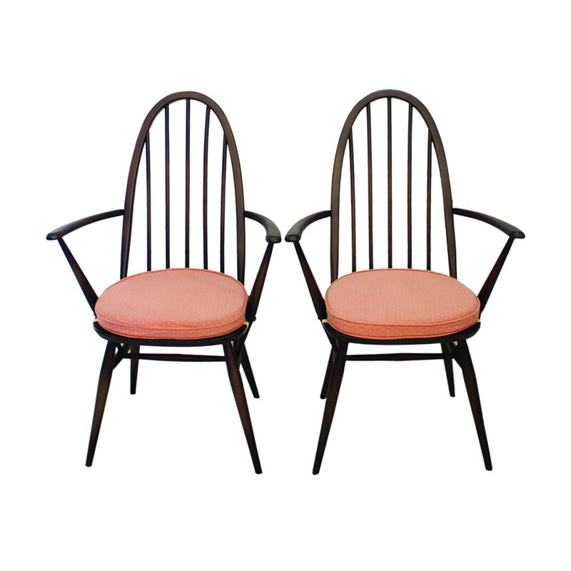 Set of 2 "Quaker 365" dining armchairs by Lucian Ercolani for Ercol - 1960s