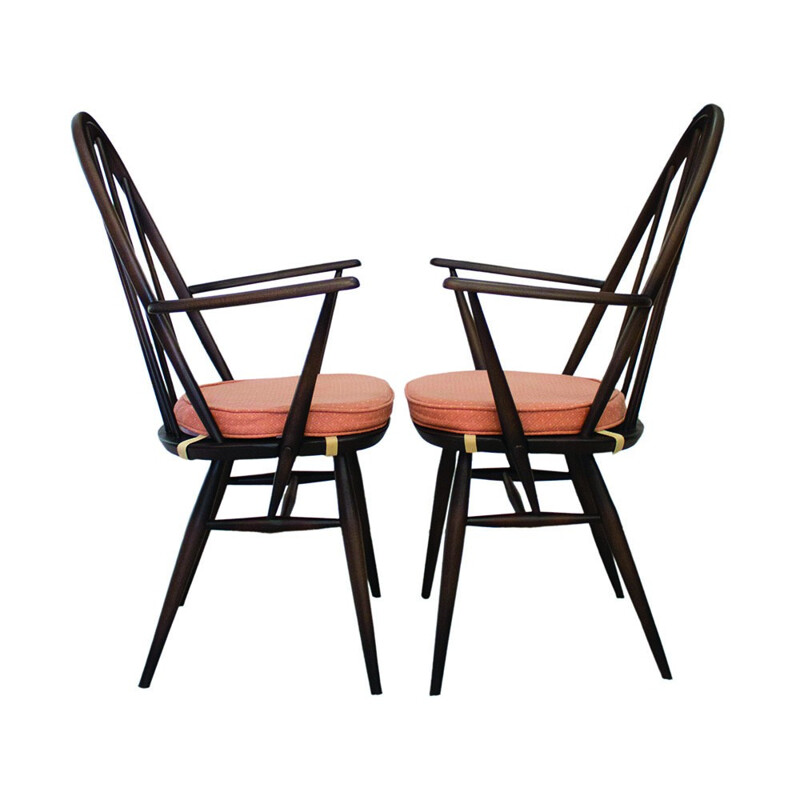 Set of 2 "Quaker 365" dining armchairs by Lucian Ercolani for Ercol - 1960s