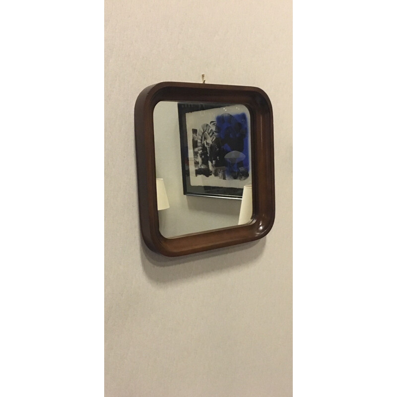 Miroir italien vintage en bois - 1960