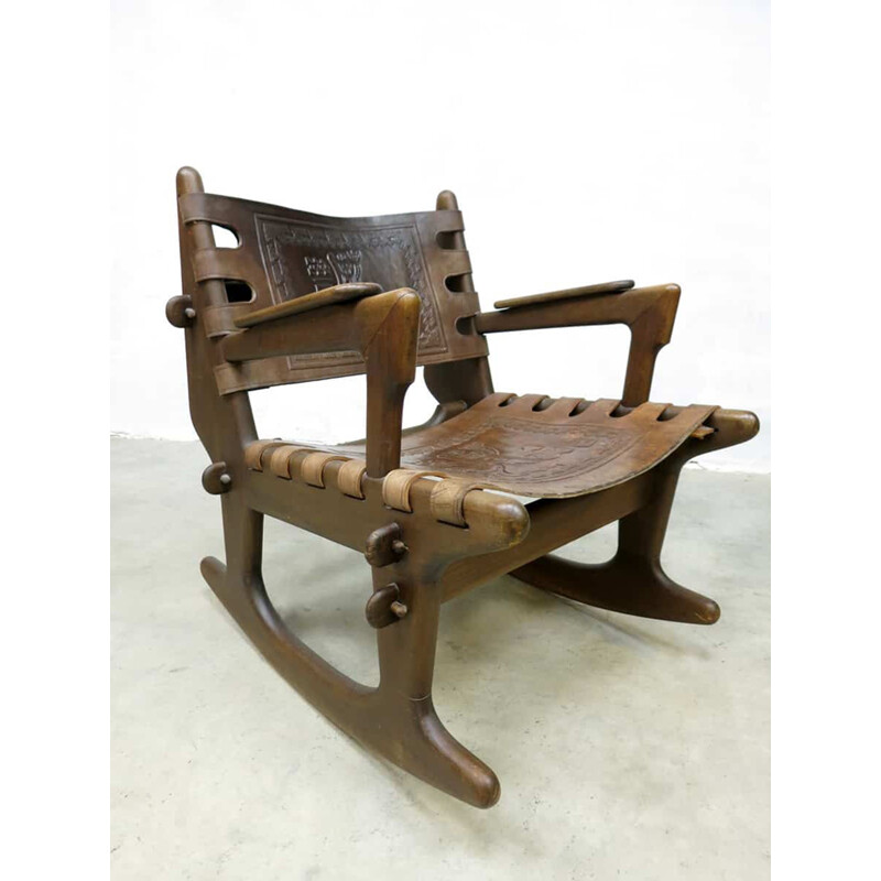 Chaise à bascule "Equateur" vintage d'Angel Pazmino pour Muebles Estilo - 1960