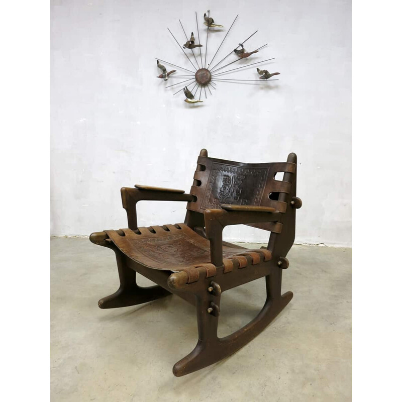 Vintage "Ecuador" rocking chair by Angel Pazmino for Mumbles Estilo - 1960s