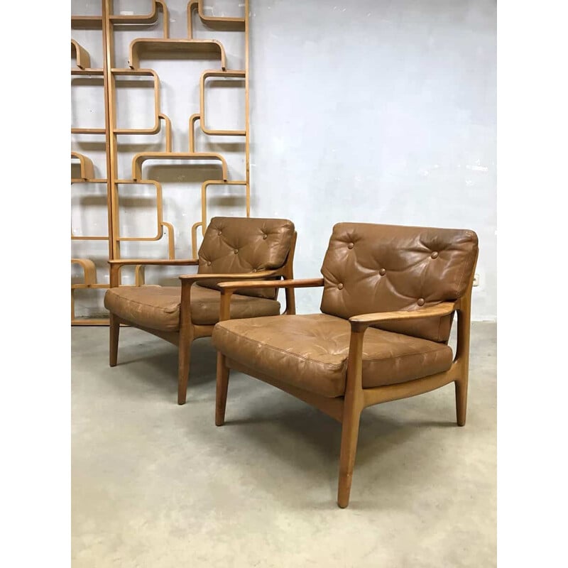 Set of 2 vintage lounge chairs by Eugen Schmidt for Soloform - 1960s