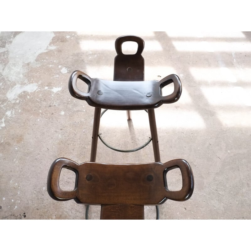 Vintage Spanish brutalist bar stool - 1950s