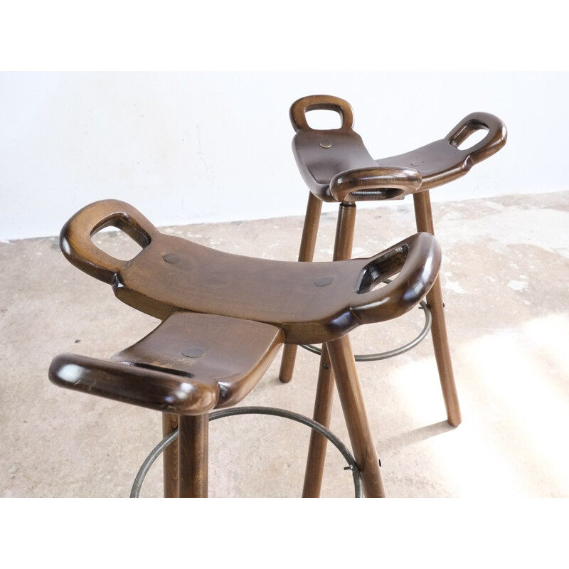 Vintage Spanish brutalist bar stool - 1950s