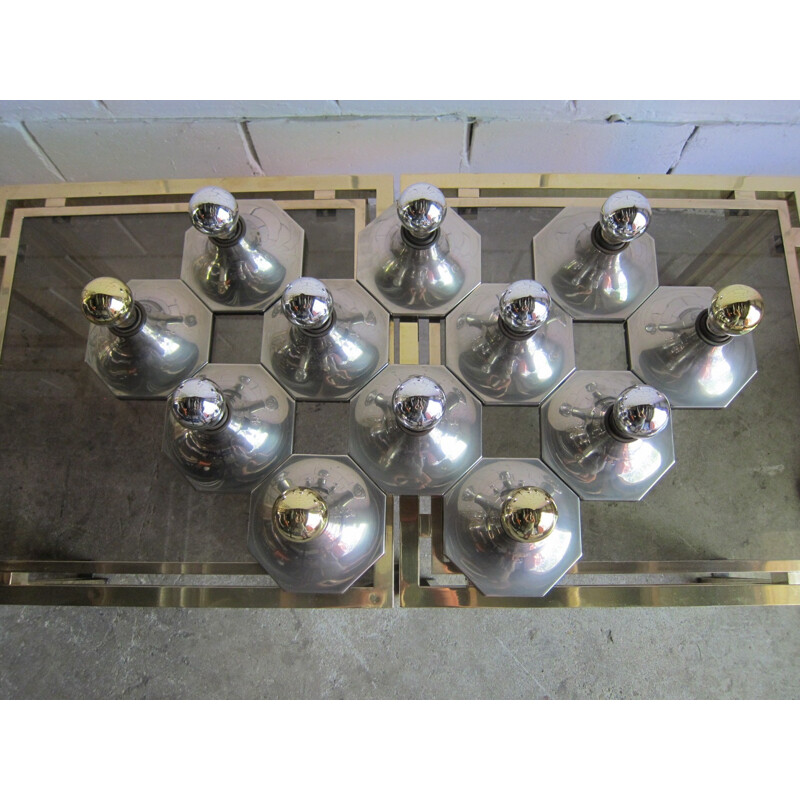 Set of 12 Staff wall lights by Motoko Ishii - 1970s