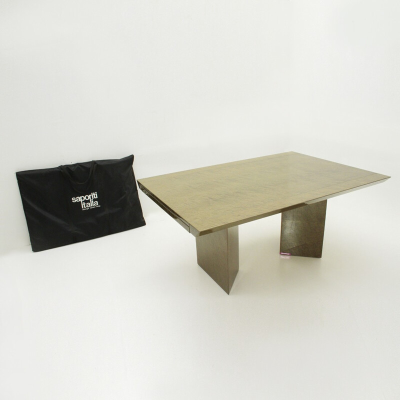 Vintage italian Extendable Table by Giovanni Offredi for Saporiti - 1980s