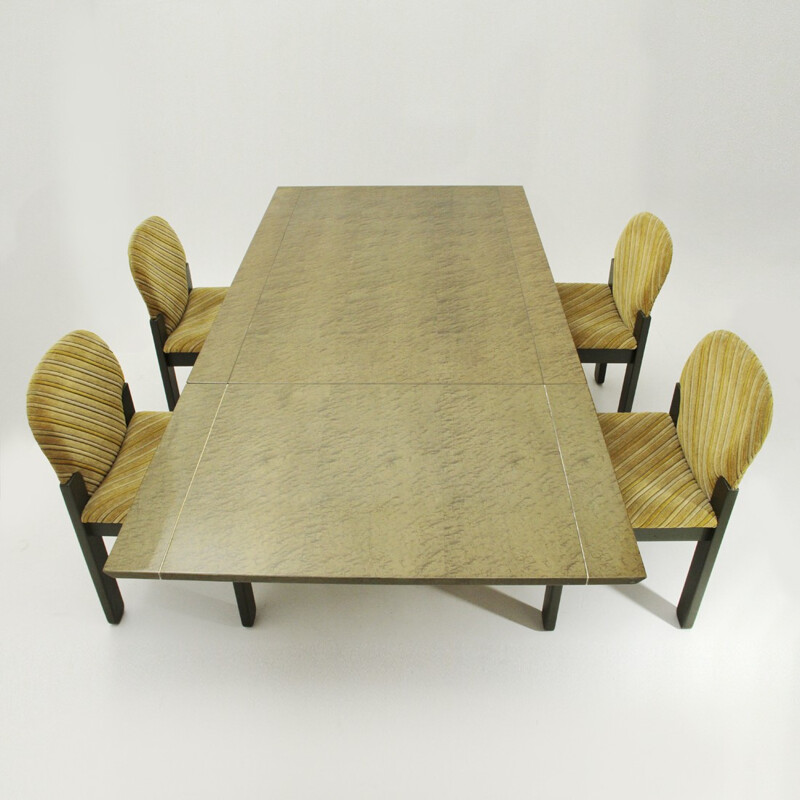 Vintage italian Extendable Table by Giovanni Offredi for Saporiti - 1980s