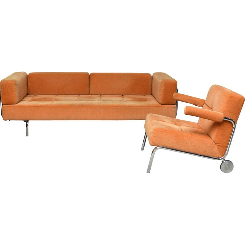 Lounge set made of 1 sofa & 1 armchair by Brühl - 1980s