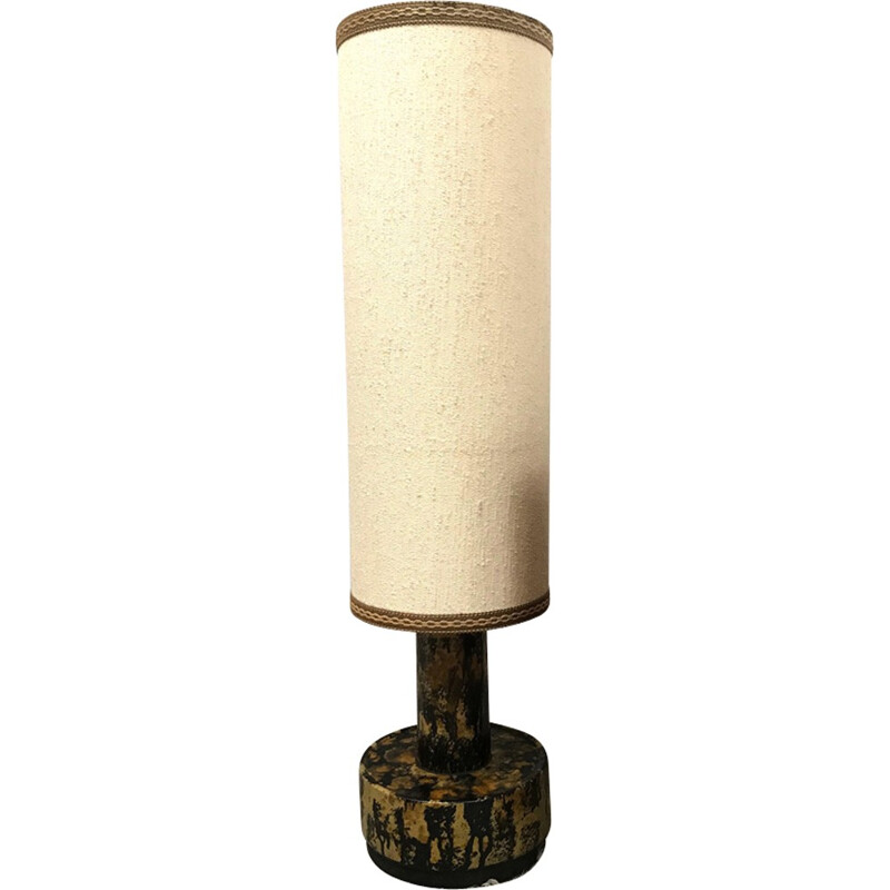 Vintage Dutch large table floor lamp in ceramic by Dijkstra Lampen - 1960s