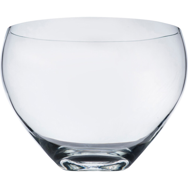 Vase vintage en verre transparent par Mobilier International - 1970