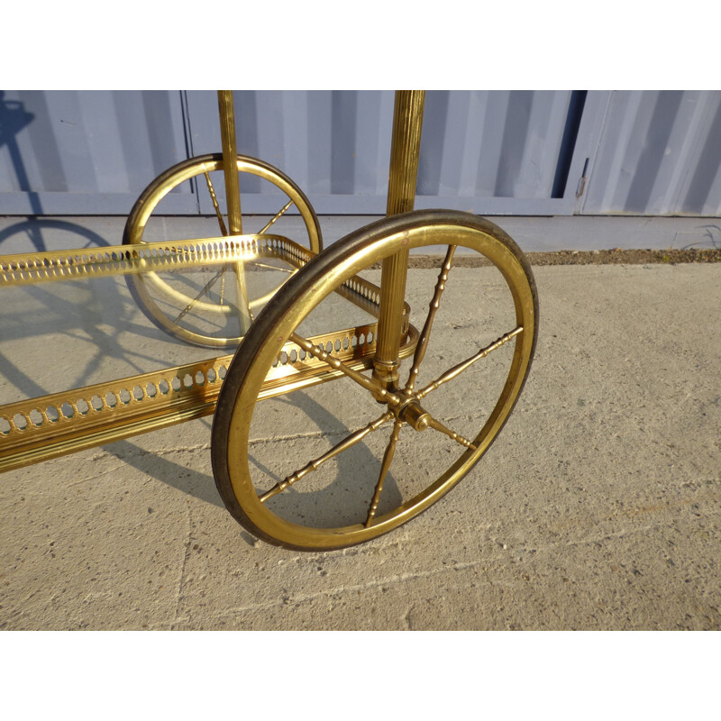 Vintage golden wheelchair for Maison Jansen - 1960s