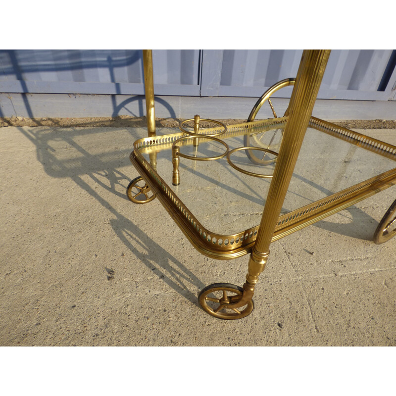 Vintage golden wheelchair for Maison Jansen - 1960s