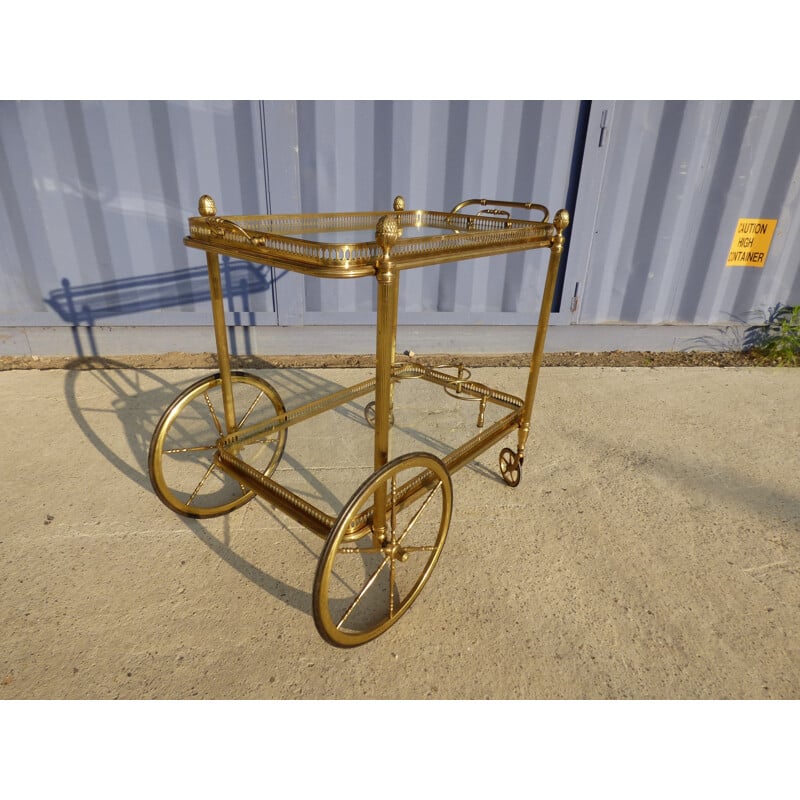 Vintage golden wheelchair for Maison Jansen - 1960s