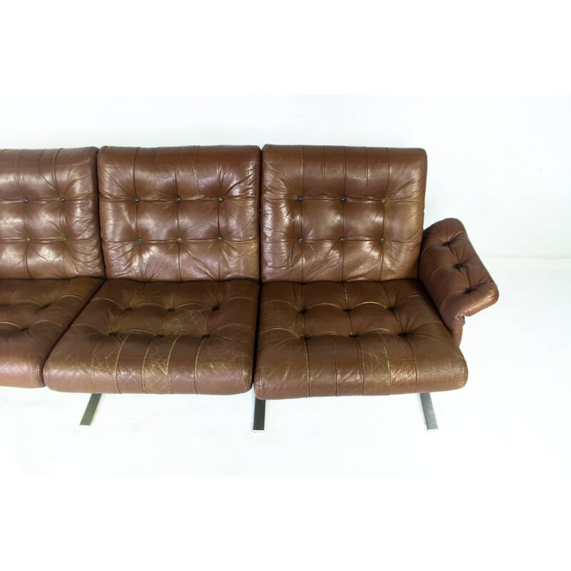 Danish Vintage Leather Sofa by Ebbe Gehl & Søren Nissen for Jeki Møbler - 1960s