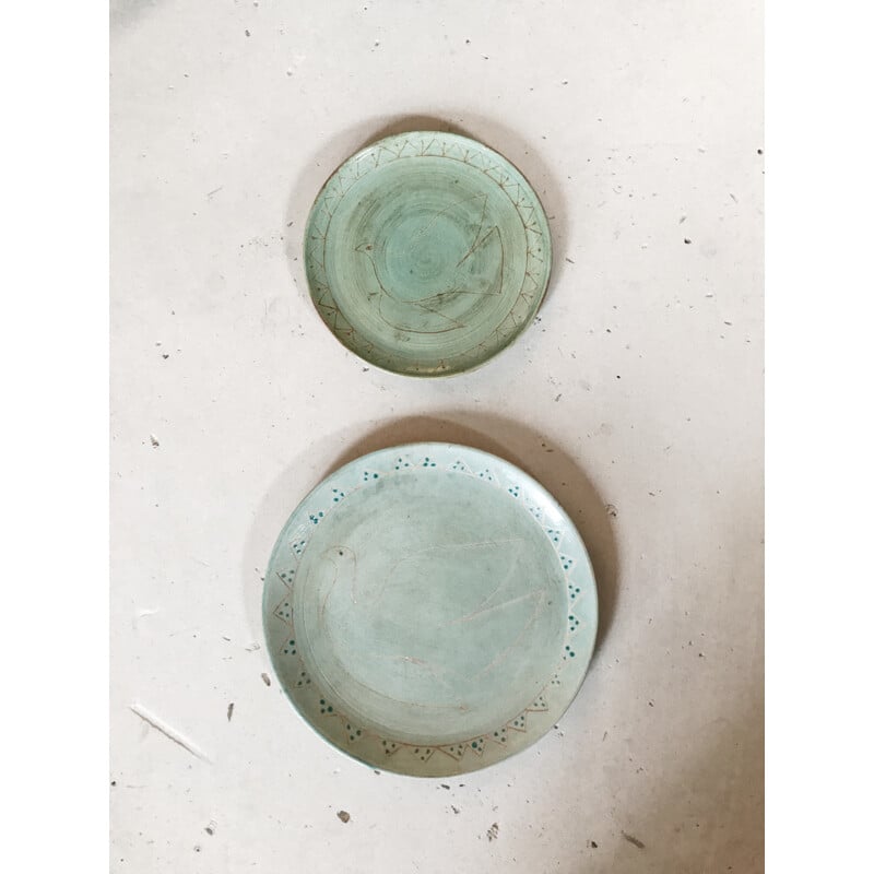 Set of 2 Vintage Ceramics by Edith Fidler - 1960s