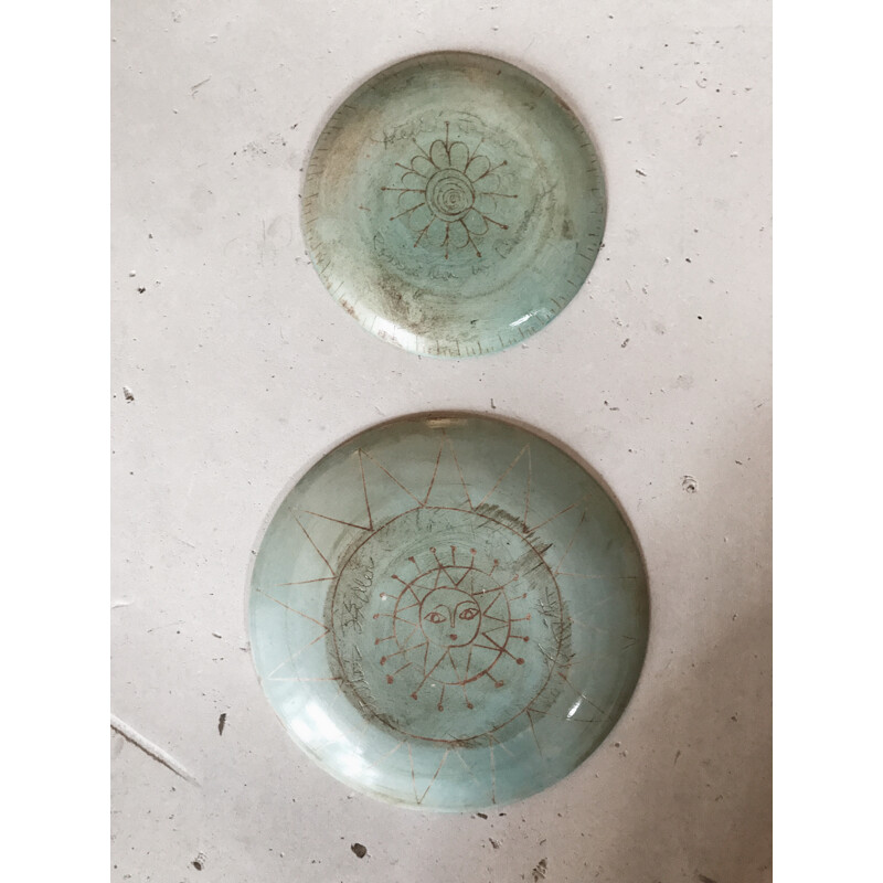 Set of 2 Vintage Ceramics by Edith Fidler - 1960s