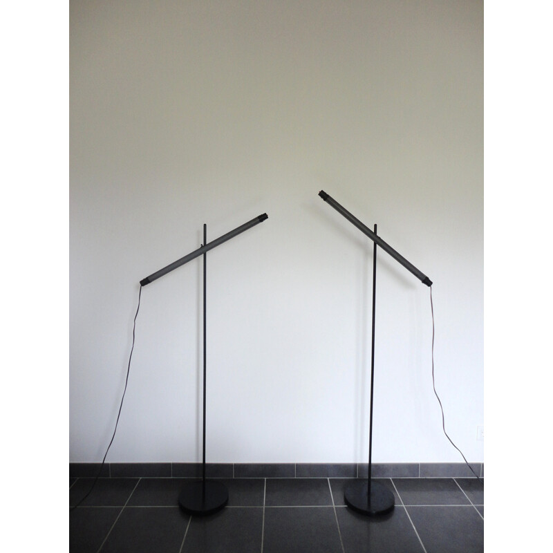 Pair of minimalistic floor lamps, Lival - 1980s