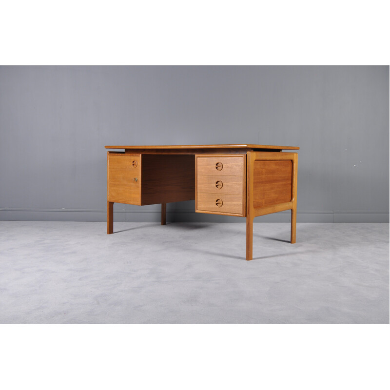 Vintage Danish teak desk by Arne Vodder for GV Møbler - 1960s