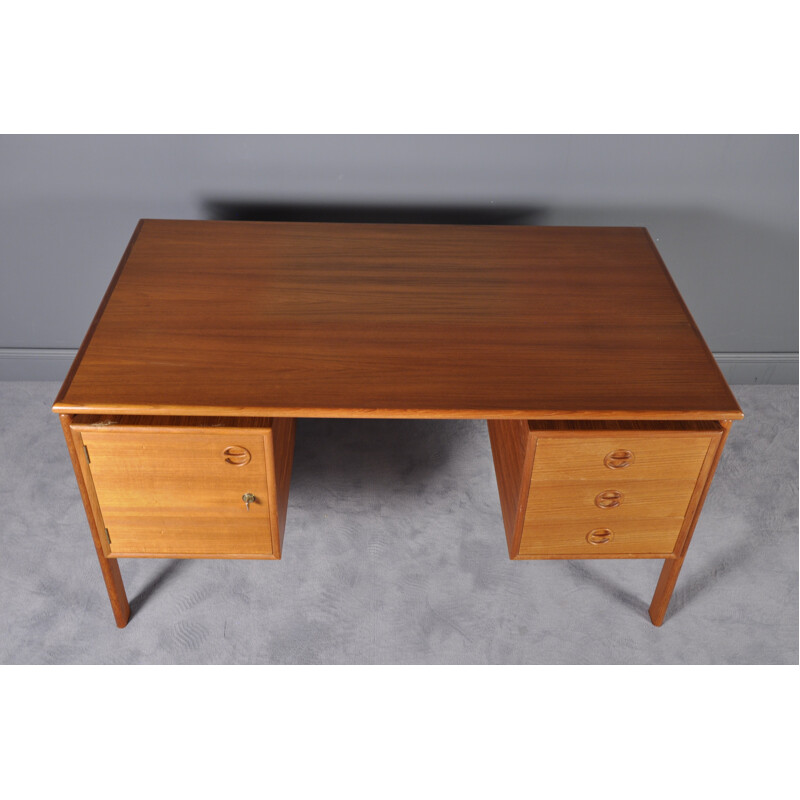 Vintage Danish teak desk by Arne Vodder for GV Møbler - 1960s