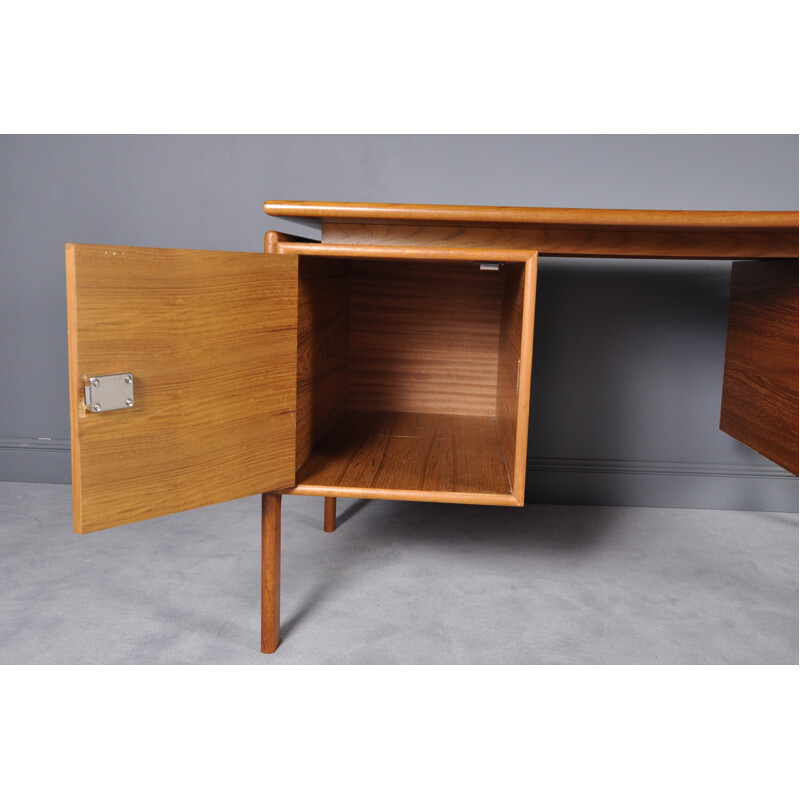 Vintage Danish teak desk by Arne Vodder for GV Møbler - 1960s