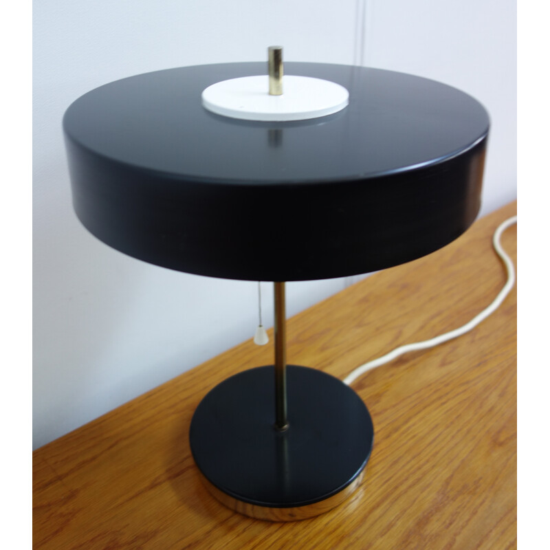 Vintage desk lamp in black metal from Czechoslavakia - 1960s